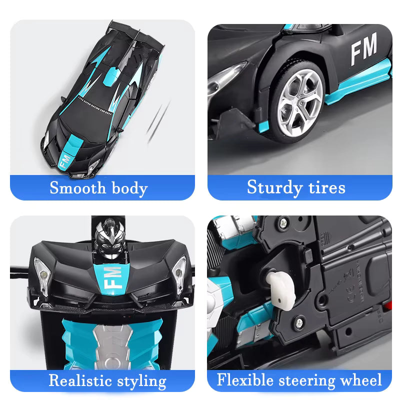 Transform-X RC Racing Car Robot – 2-in-1 Remote Control Transforming Toy Car