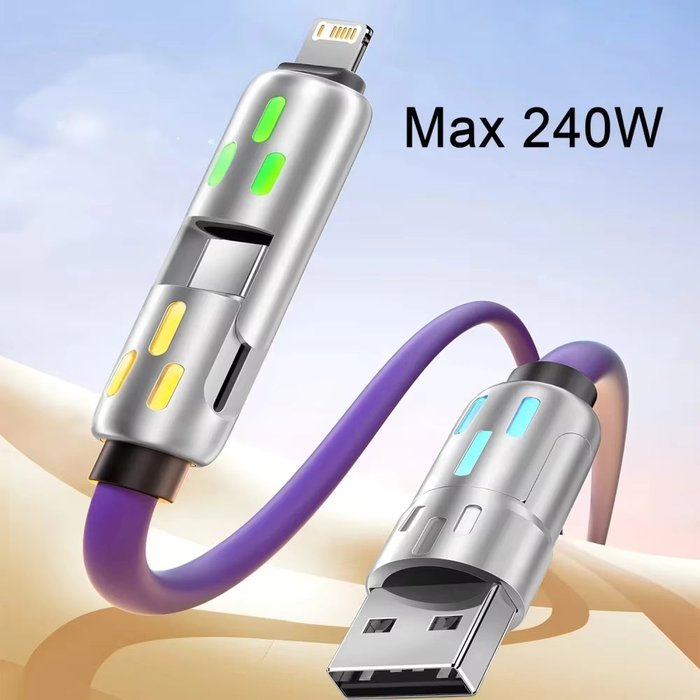 4 in 1 240W Fast Charging Data Cable